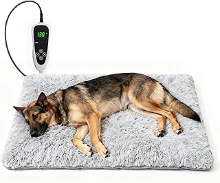 Heated mat for newborn puppies.