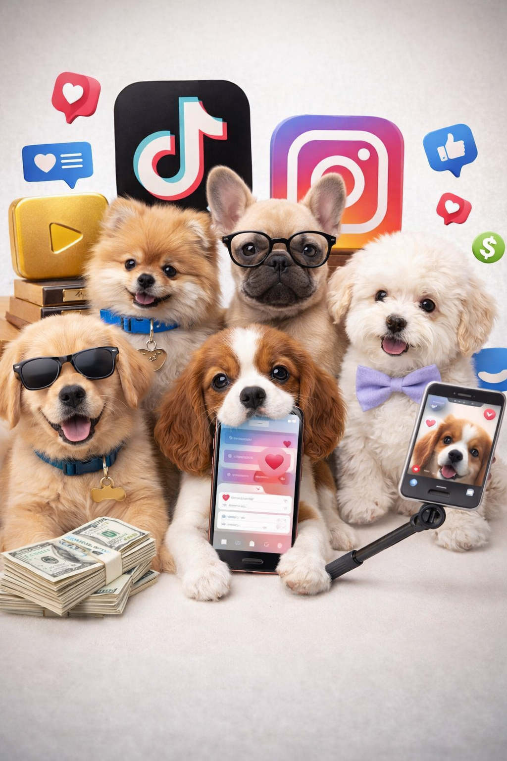 5 influencer puppies earning money on social media